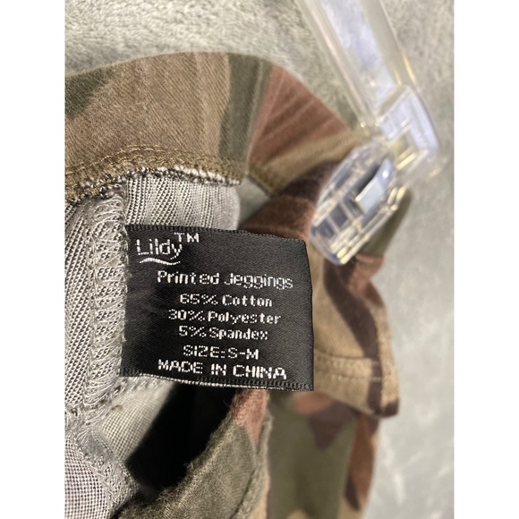 Lildy Printed Jeggings Camouflage Stretch Waist Pockets Women's Size S M - Picture 3 of 6